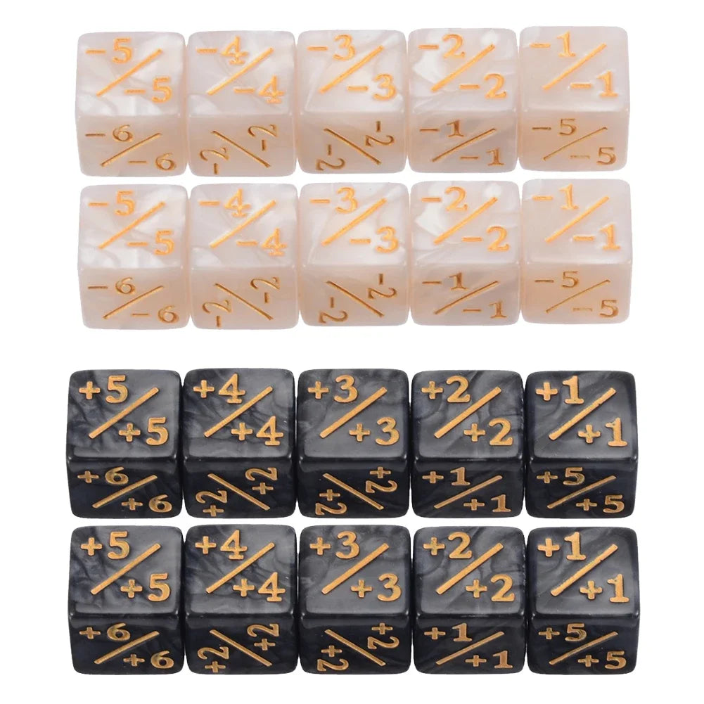 10 Pieces Counters Dice Toy Gathering Game Counters Token Dice Card Compatible with MTG/CCG/Card for Adults