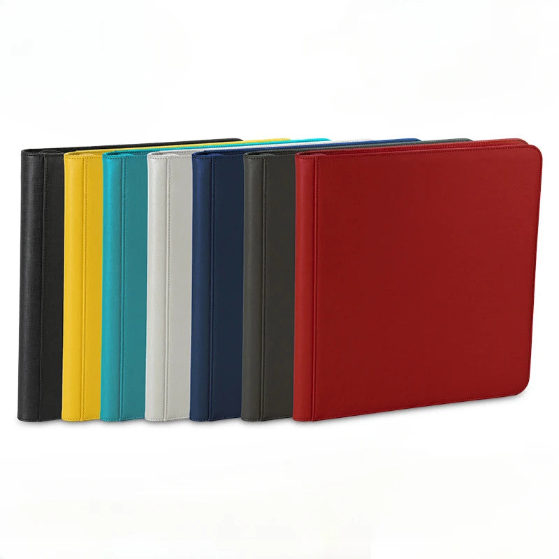 12-Pocket PU Trading Card Binder with Sleeves - Holds 480 Cards for Collectors