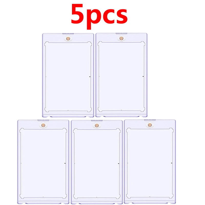 35PC Magnetic Holder Trading Card Protectors - Hard Plastic Sleeves Display Case for Standard Cards