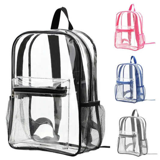 Transparent PVC Outdoor Knapsack, Travel Visible Backpack, Waterproof