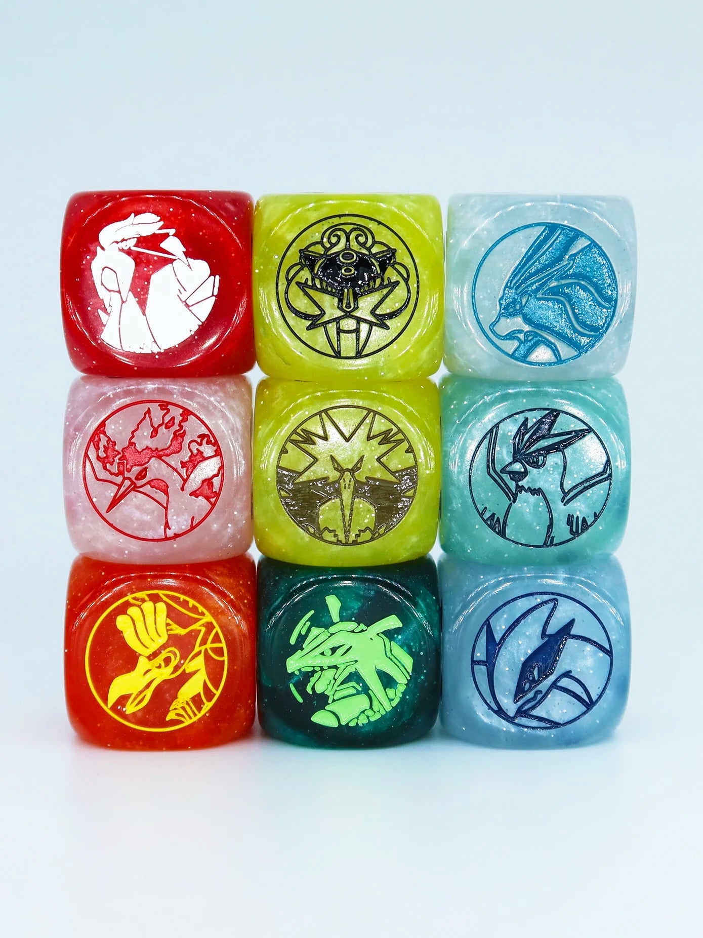 Pocket Monsters TCG Damage Dice-Legendary Birds Set