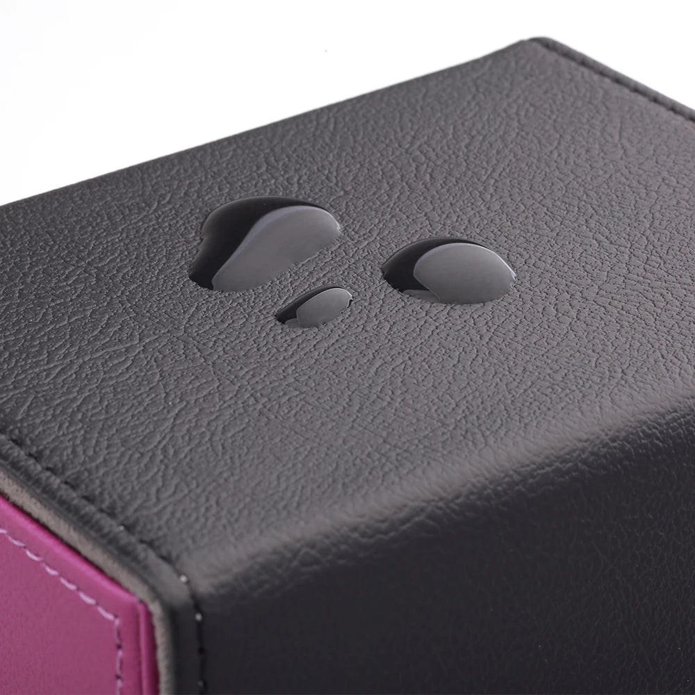 Premium PU Leather Sideload Deck Box - Fits 120+ Sleeved Cards