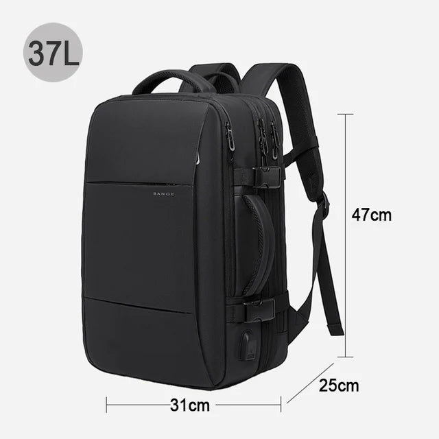 BANGE Expandable Men's Backpack Waterproof 17.3 in Laptop Backpack Man Large Capacity Hiking Travel Bag Male Backpacks for Men