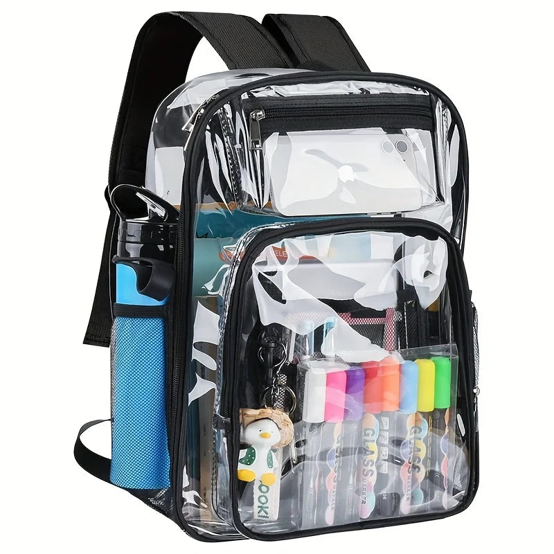 Clear Backpack, Large Heavy Duty PVC Transparent Backpack