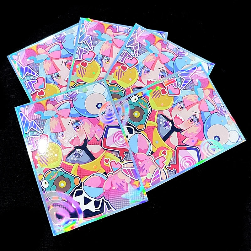 60PCS Card Sleeves - Cute Anime Girl Protective Covers