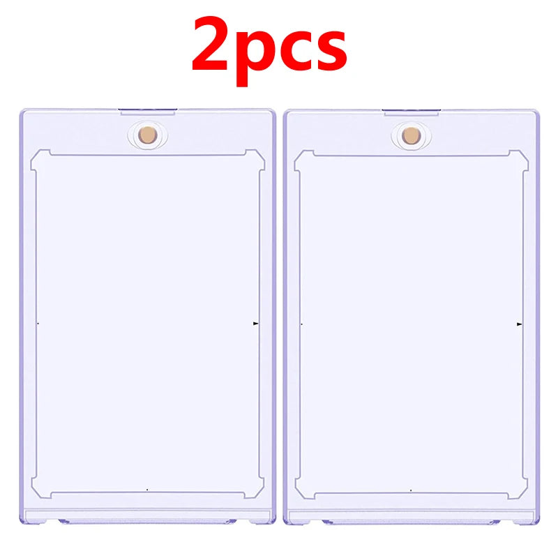 35PC Magnetic Holder Trading Card Protectors - Hard Plastic Sleeves Display Case for Standard Cards