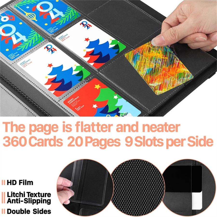 9 Pocket Trading Card Binder - 20 Sheets, 360 Card Capacity