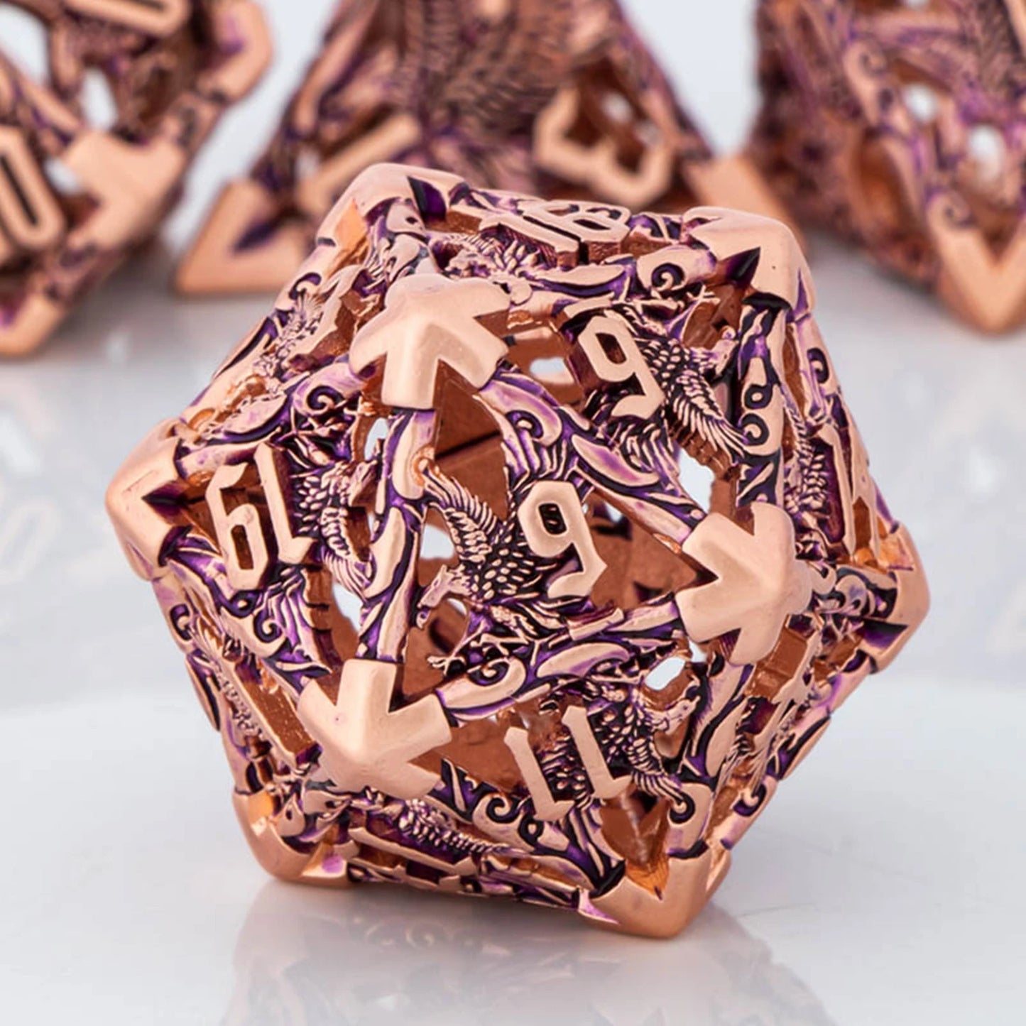 7-Piece Metal Polyhedral Dice Set - Perfect for RPG and Tabletop Games