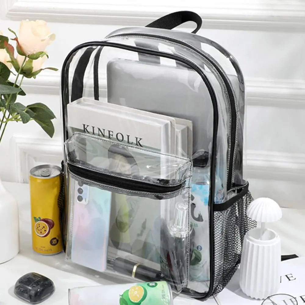 Transparent PVC Outdoor Knapsack, Travel Visible Backpack, Waterproof