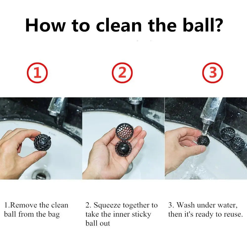 Backpack Clean Ball, Keep Bag Clean, Inner Sticky Ball Picks Up Dust Dirt Crumbs in Purse, Bag, Backpacks