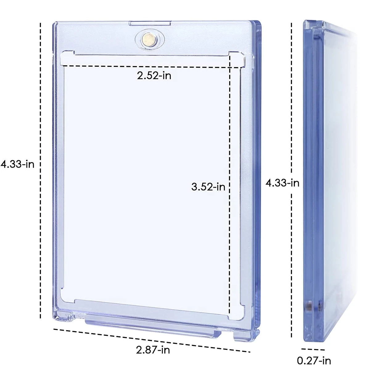 35PC Magnetic Holder Trading Card Protectors - Hard Plastic Sleeves Display Case for Standard Cards