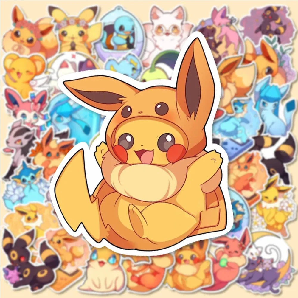 10/30/50/100pcs Kawaii Anime Cartoon Stickers - Cute Decals for Laptops, Phones, and More