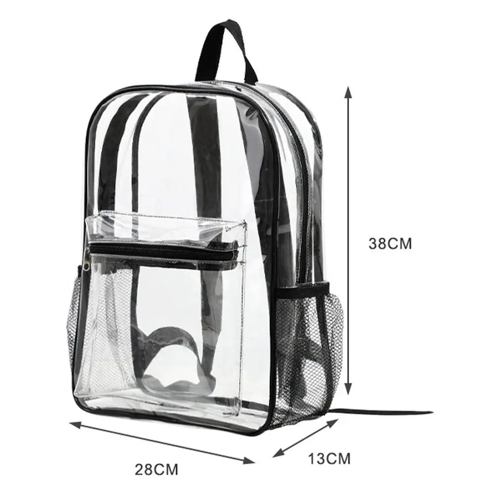 Transparent PVC Outdoor Knapsack, Travel Visible Backpack, Waterproof