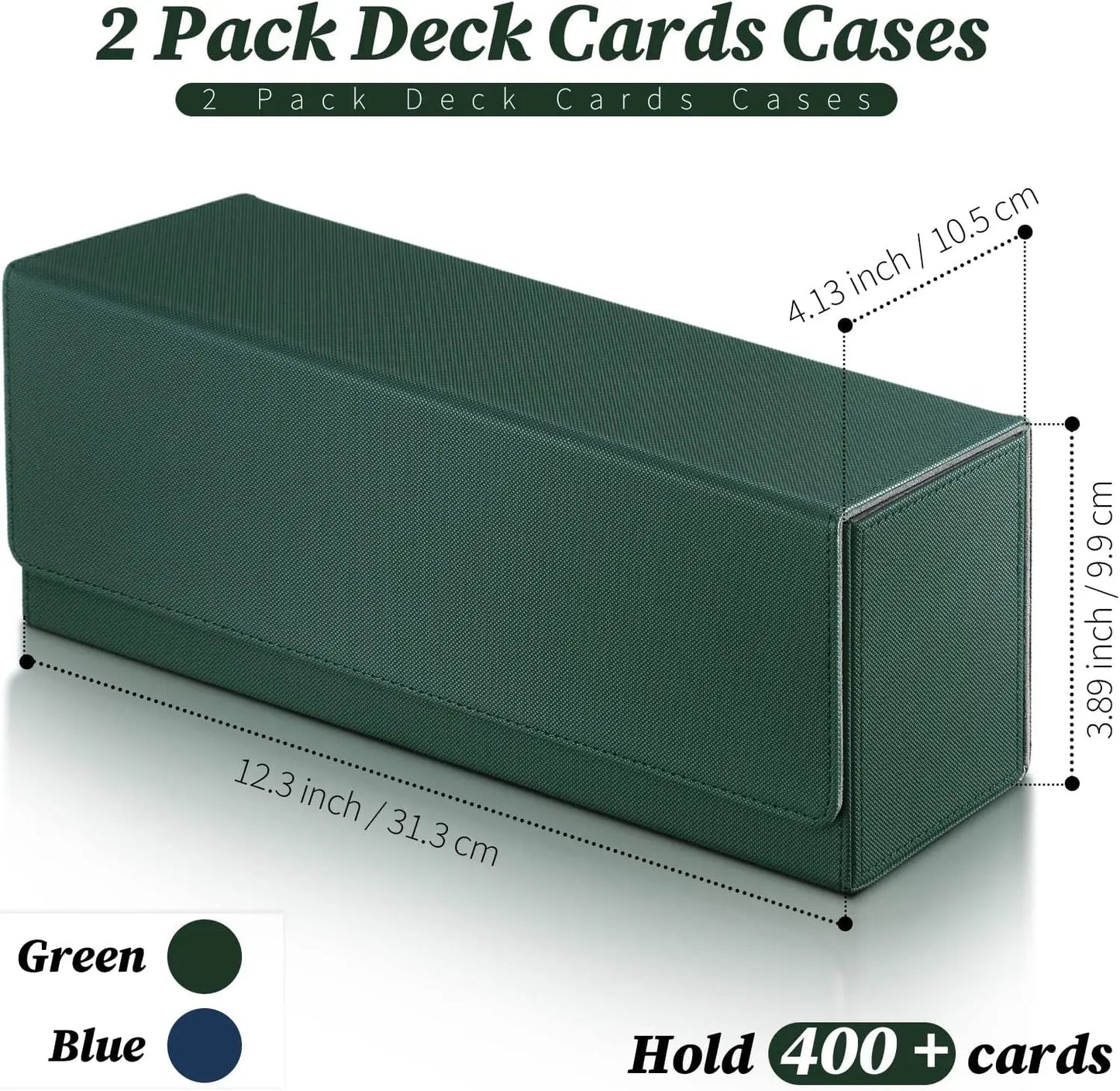 400+ Card Deck Box - Collectible Cards Storage with Magnetic Closure