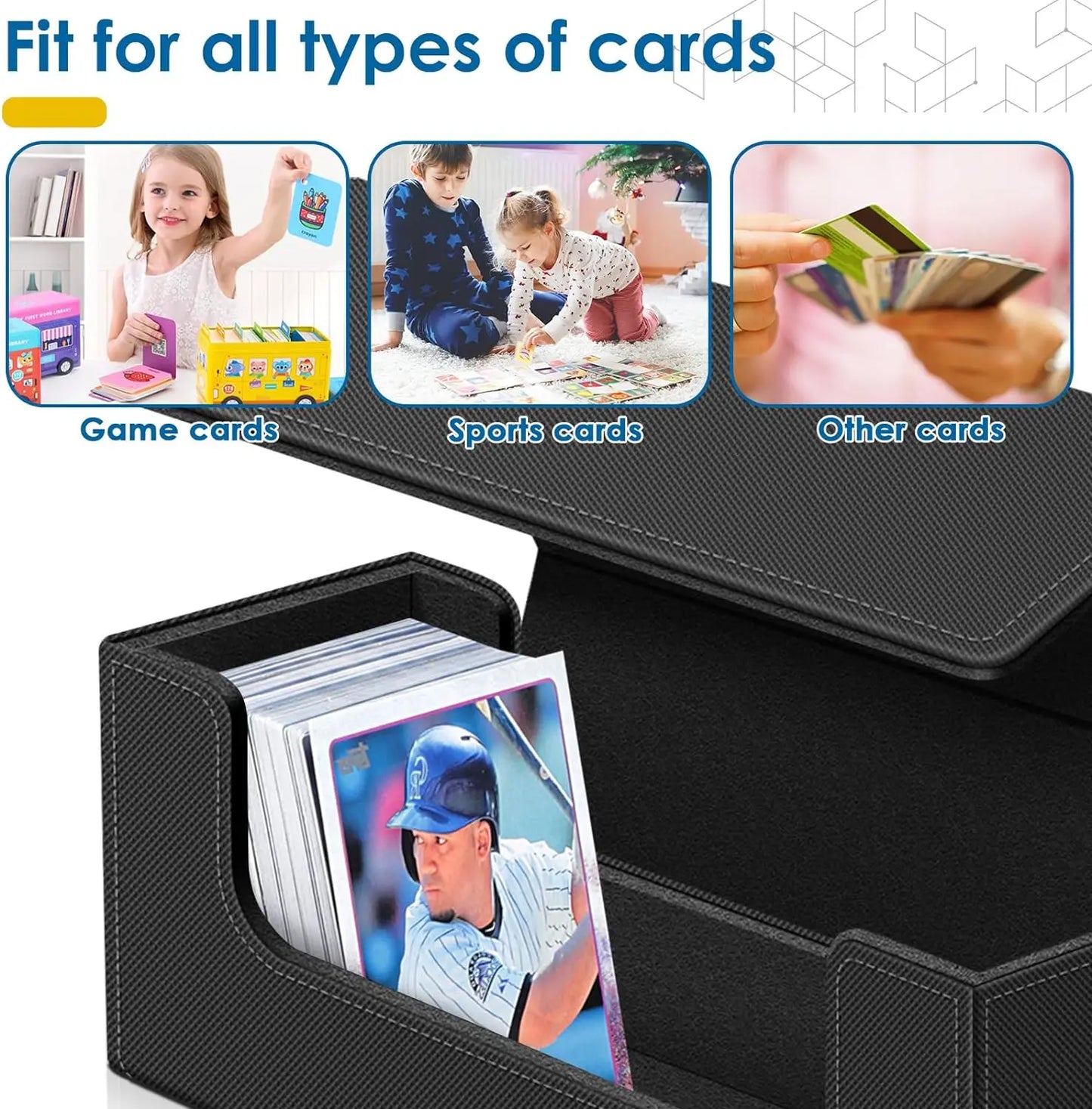 400+ Card Deck Box - Collectible Cards Storage with Magnetic Closure