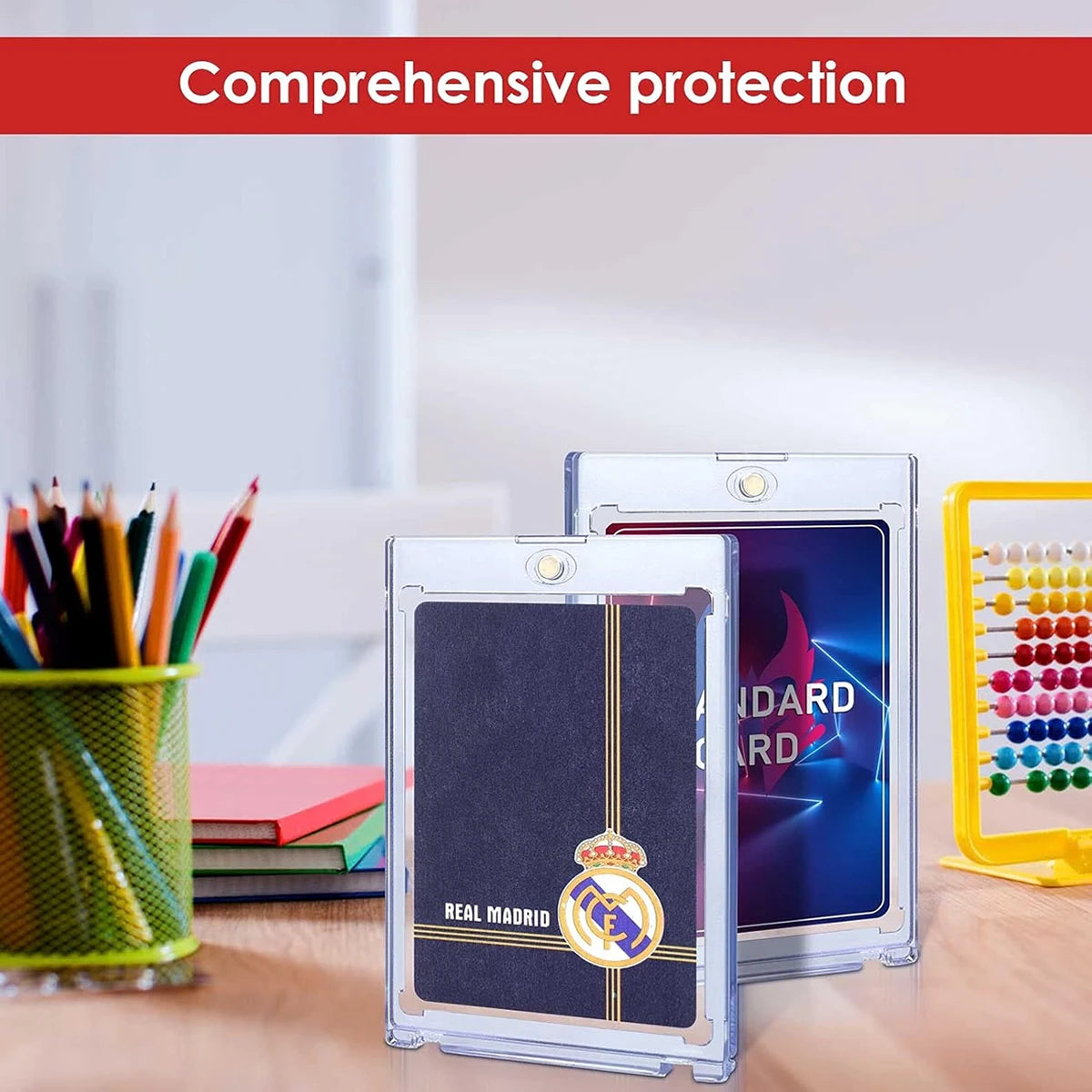 35PC Magnetic Holder Trading Card Protectors - Hard Plastic Sleeves Display Case for Standard Cards