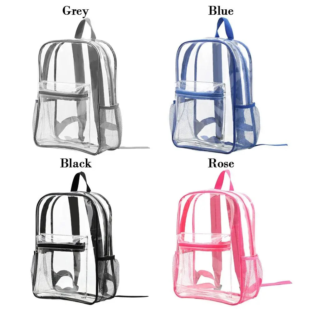 Transparent PVC Outdoor Knapsack, Travel Visible Backpack, Waterproof