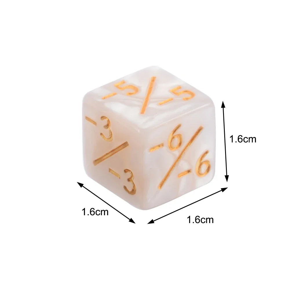 10 Pieces Counters Dice Toy Gathering Game Counters Token Dice Card Compatible with MTG/CCG/Card for Adults