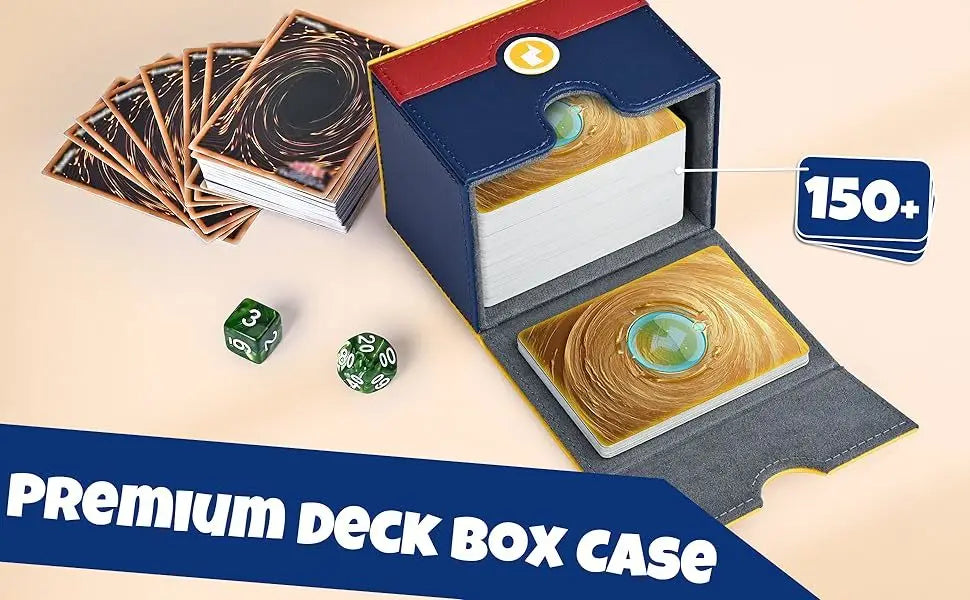 Premium PU Leather Sideload Deck Box - Fits 120+ Sleeved Cards