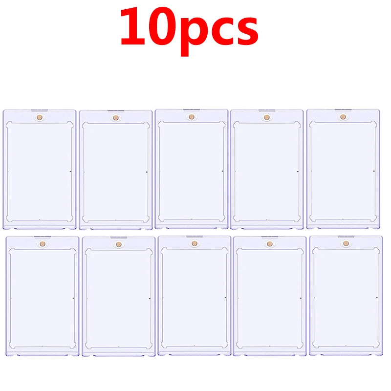 35PC Magnetic Holder Trading Card Protectors - Hard Plastic Sleeves Display Case for Standard Cards