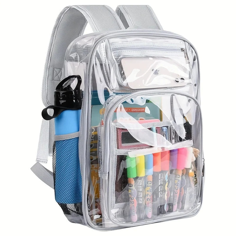 Clear Backpack, Large Heavy Duty PVC Transparent Backpack