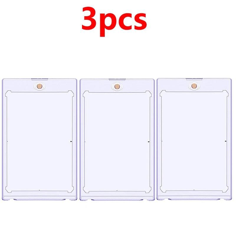 35PC Magnetic Holder Trading Card Protectors - Hard Plastic Sleeves Display Case for Standard Cards