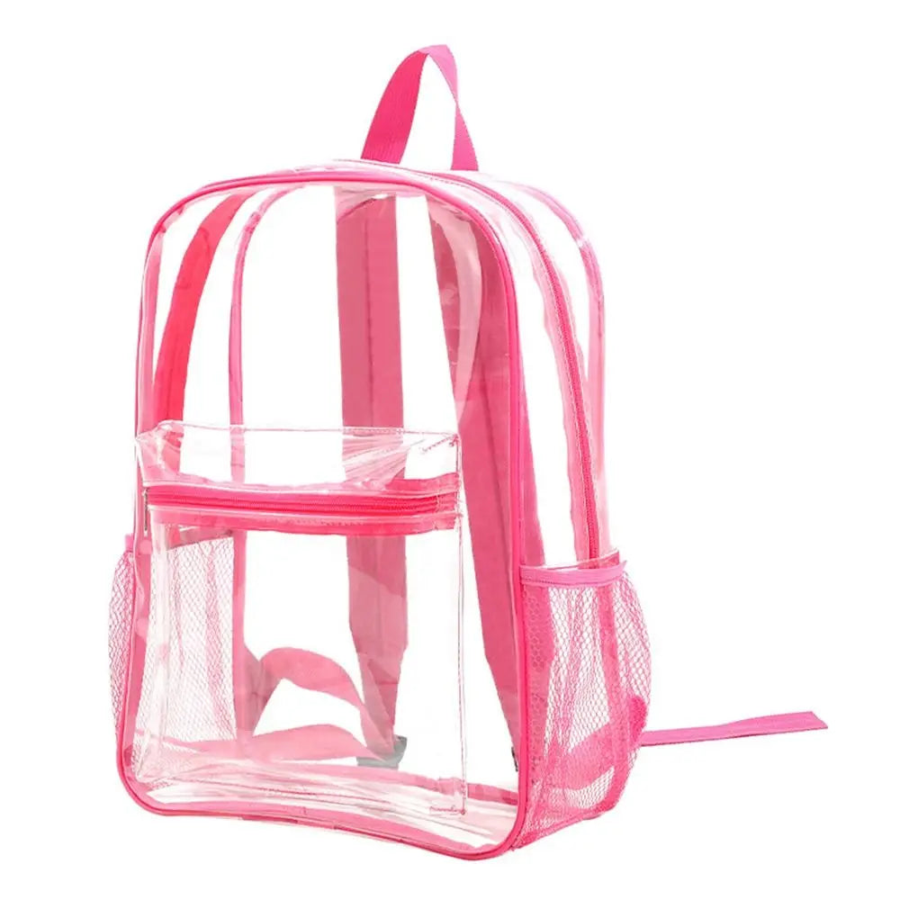 Transparent PVC Outdoor Knapsack, Travel Visible Backpack, Waterproof