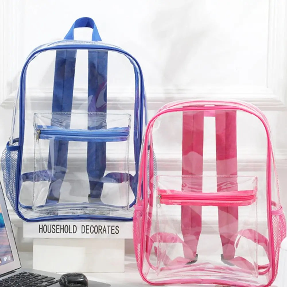 Transparent PVC Outdoor Knapsack, Travel Visible Backpack, Waterproof